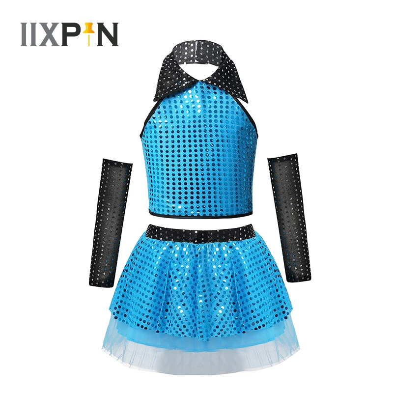 Детский джазовый вальс для девочек современный танцевальный костюм наряд