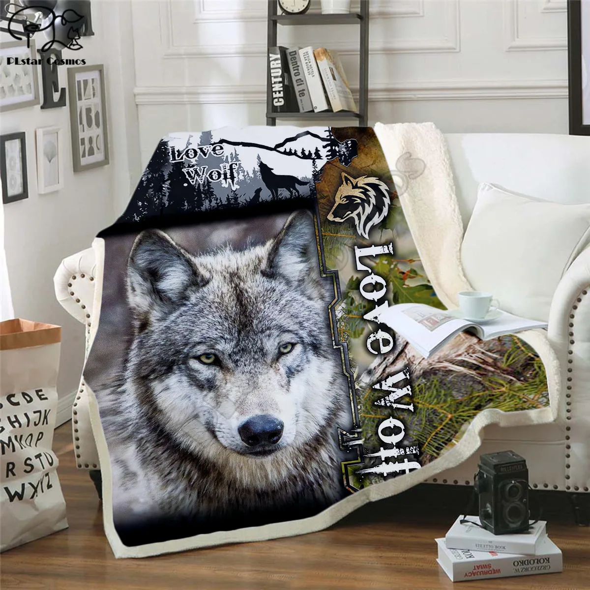 

2021 Wolf Fleece Blanket 3D full printed Wearable Blanket Adults/kids Fleece Blanket HOME ACCESSORIES drop shippng style-1