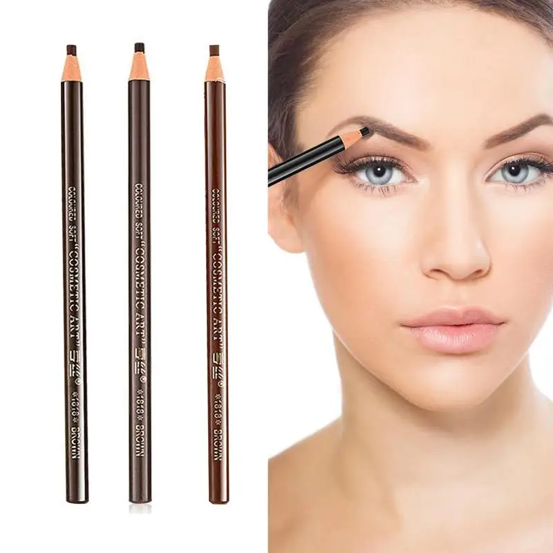 Женский карандаш для наращивания глаз стойкий пигмент черный коричневый