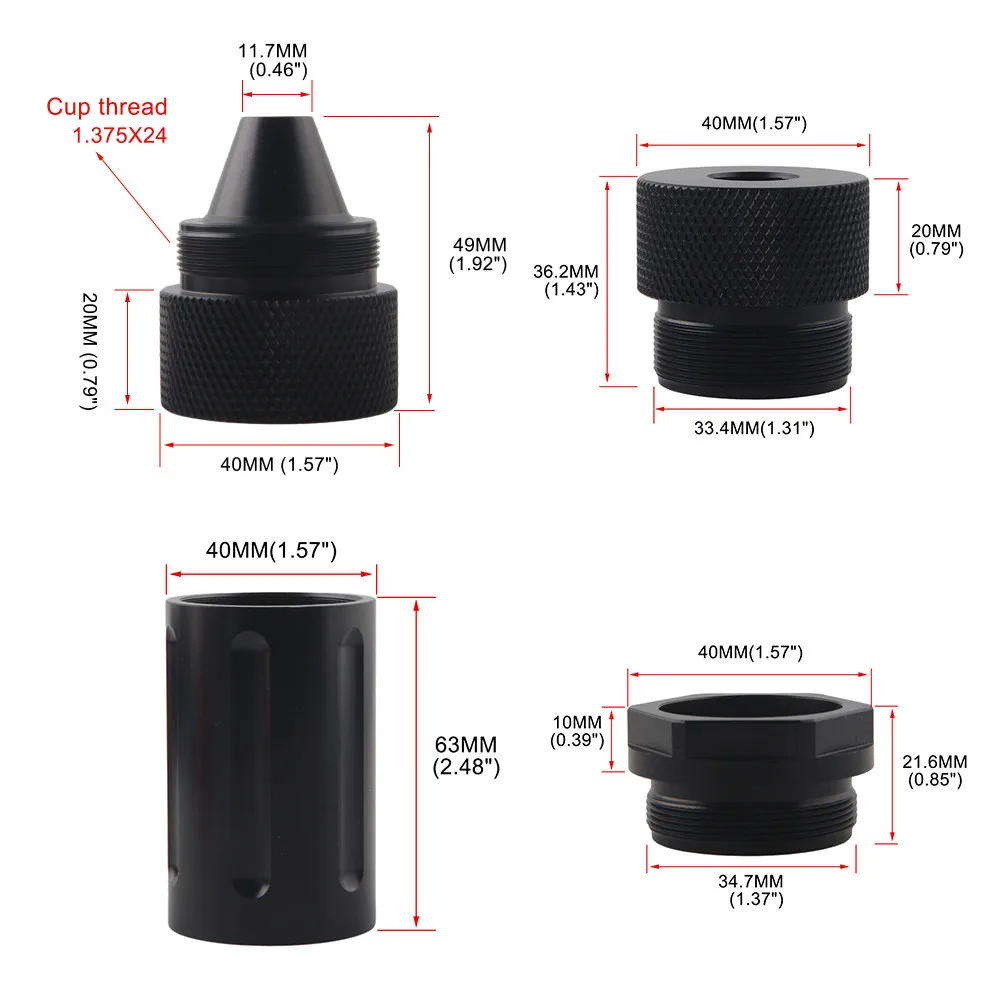 Перегородка для контейнера модульной ловушки растворителей 10 дюймов 9 мм 1/2x28 5/8x24
