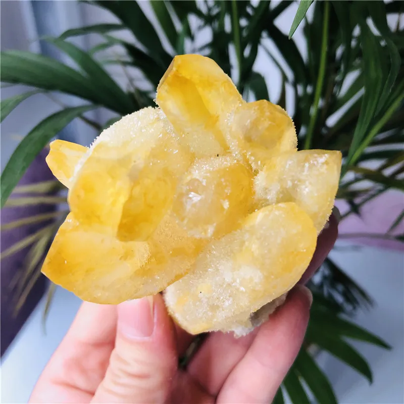 280 350 г новая коллекция Find Yellow Phantom Quartz Crystal Cluster минерал с лечебным действием