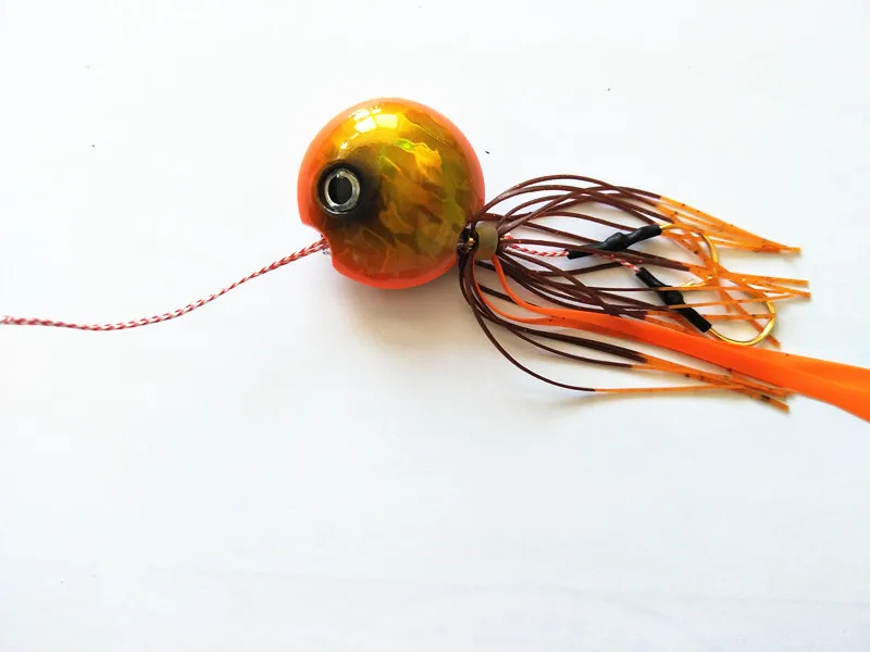 40g orange 1pc 1 шт. 45 г/60 г/70 г/80 г Pesca слайдер Snapper/море bream джиг голова с юбкой свинец джиг приманка - Цвет: 40g orange 1pc