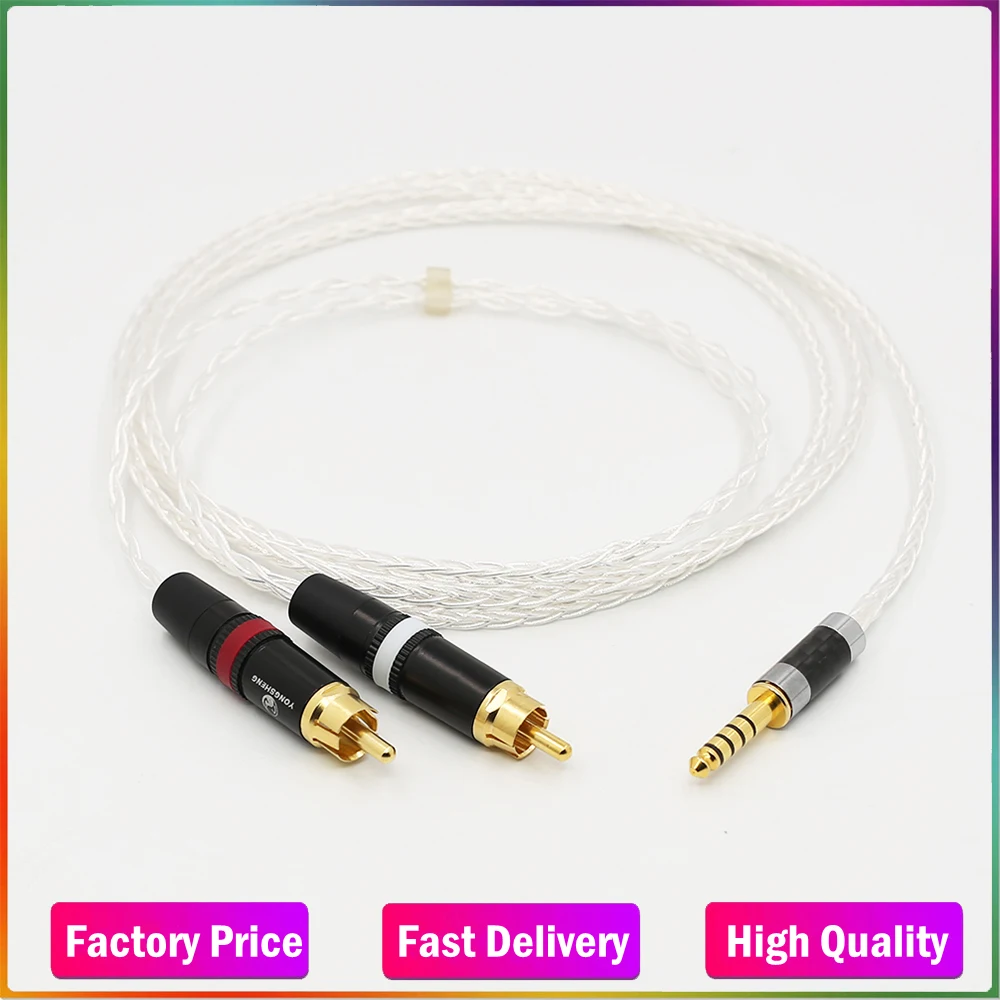 

New 4.4mm to 2 RCA Balance Replacement Auido Upgrade Cable Cord Sound Cable