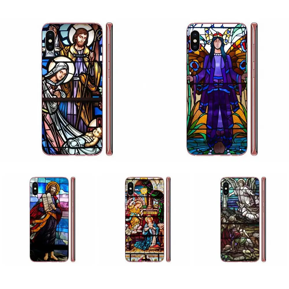 Витражное стекло ангельская церковь с Иисусом модное покрытие из ТПУ для iPhone 11 Pro