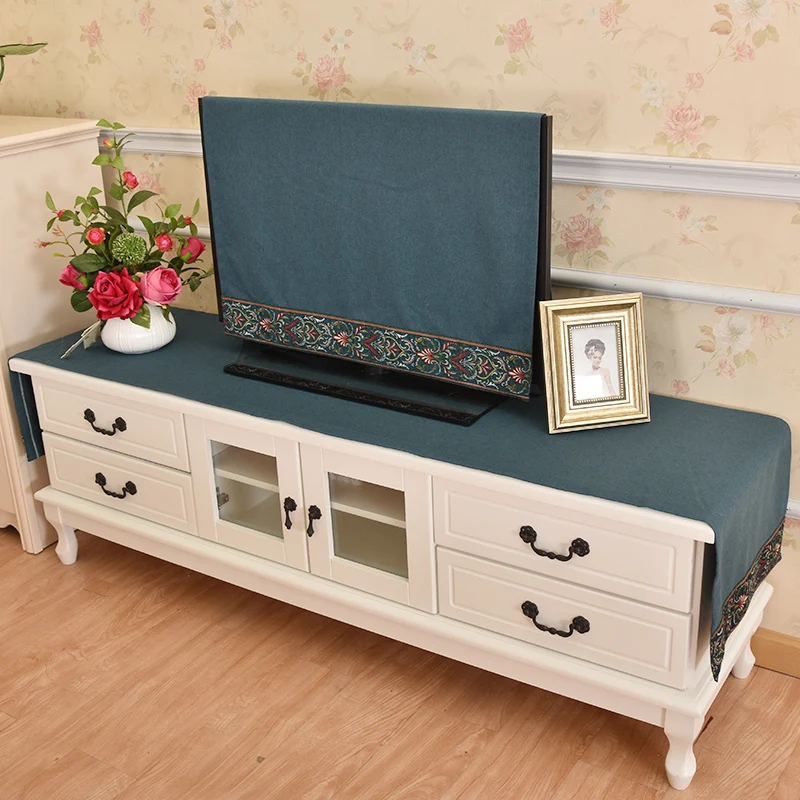 Простая скатерть для телевизора тканевое покрытие прямоугольное дома гостиной