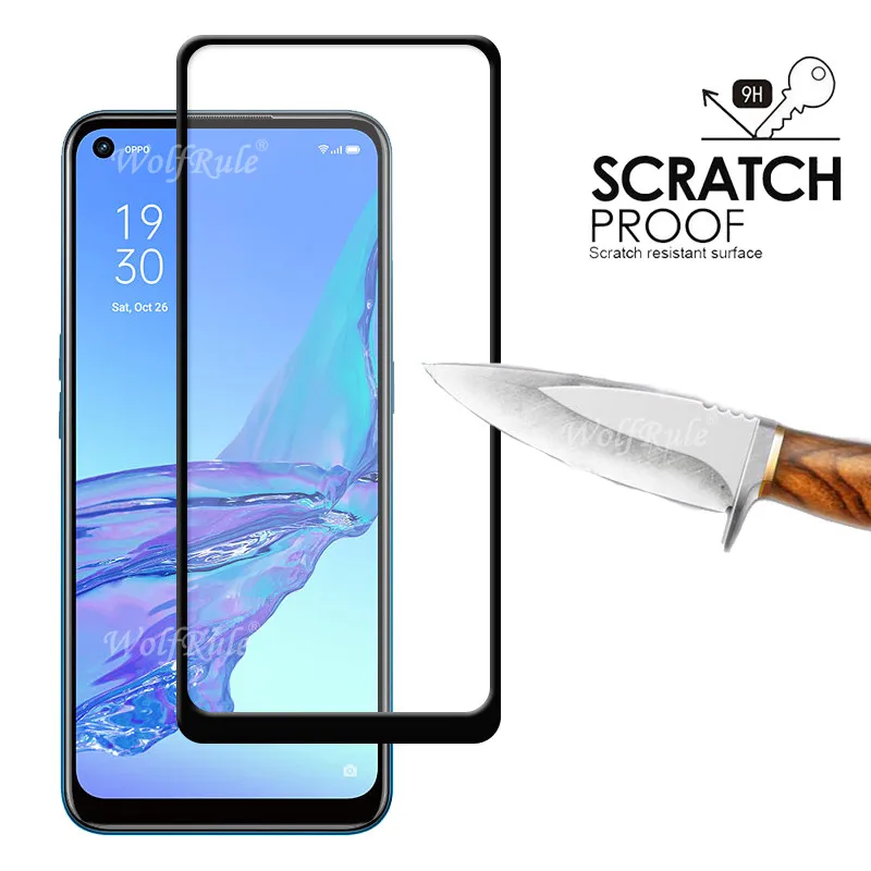 4 in 1 for oppo a53 glass for oppo a53 tempered glass full glue screen protector for oppo a91 a15 a52 a72 a92 a53 lens glass free global shipping