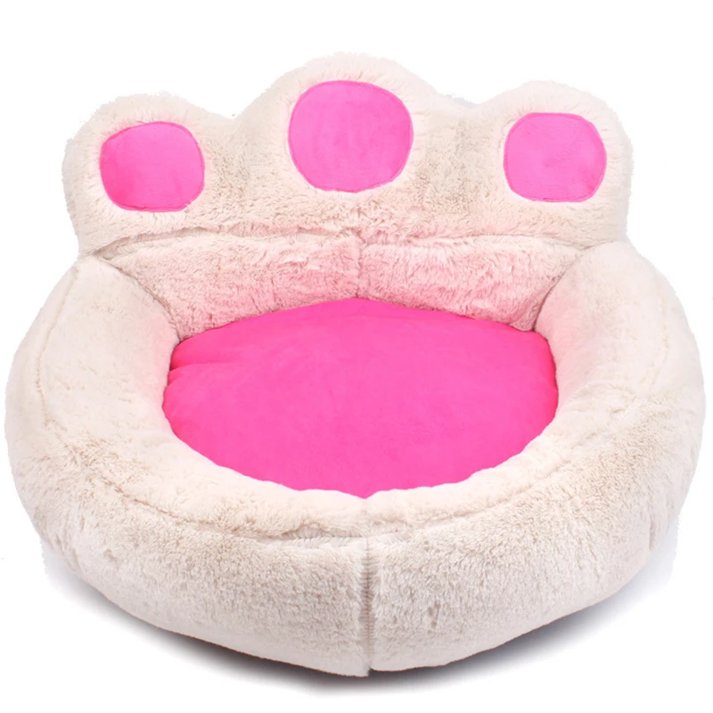 Зимняя Теплая Флисовая кровать для собак и кошек круглые кровати маленьких
