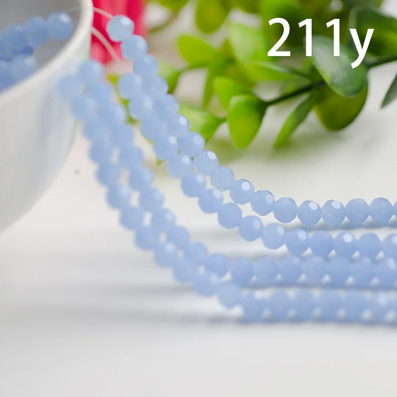 Шарики граненые китайские хрустальные бусины россыпью 6 мм 98 шт. высокое качество