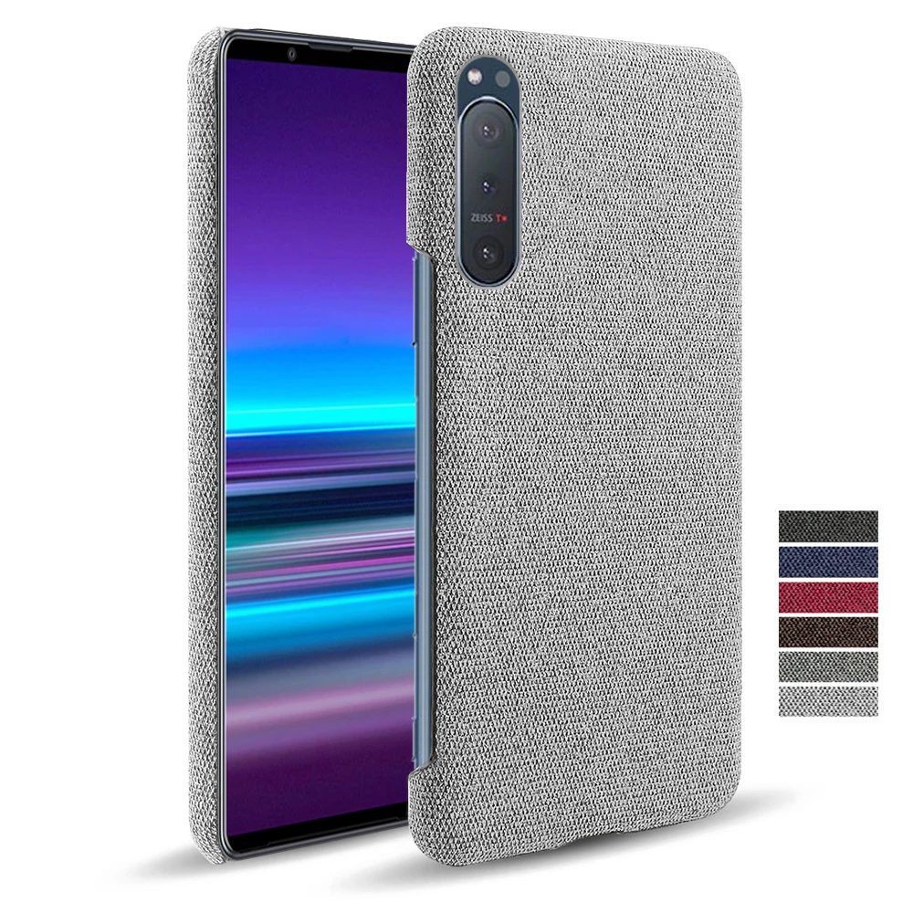 Тканевый кожаный чехол для Sony Xperia 5 10 1 II L4 M4 XZ5 XZ4 XZ2 Xperia5 Plus 20 8 2 Тонкий тканевый