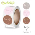 500 шт., круглые наклейки с надписью Thank You