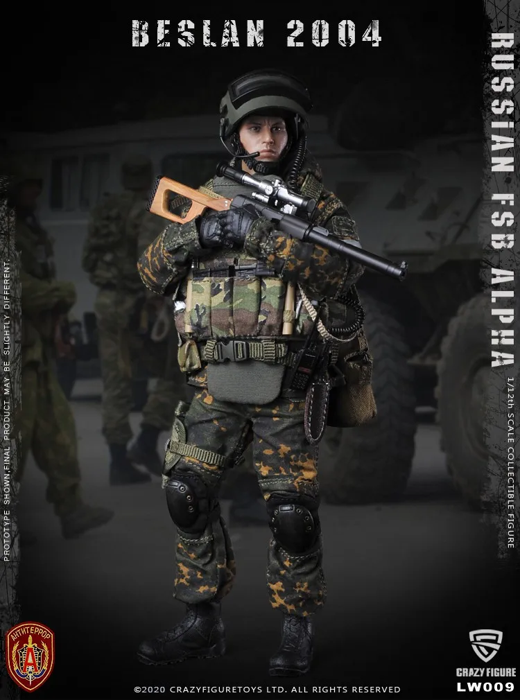 

Crazy Figure LW009 1/12 Scale Russian alpha special forces sniper Collectible Figure
