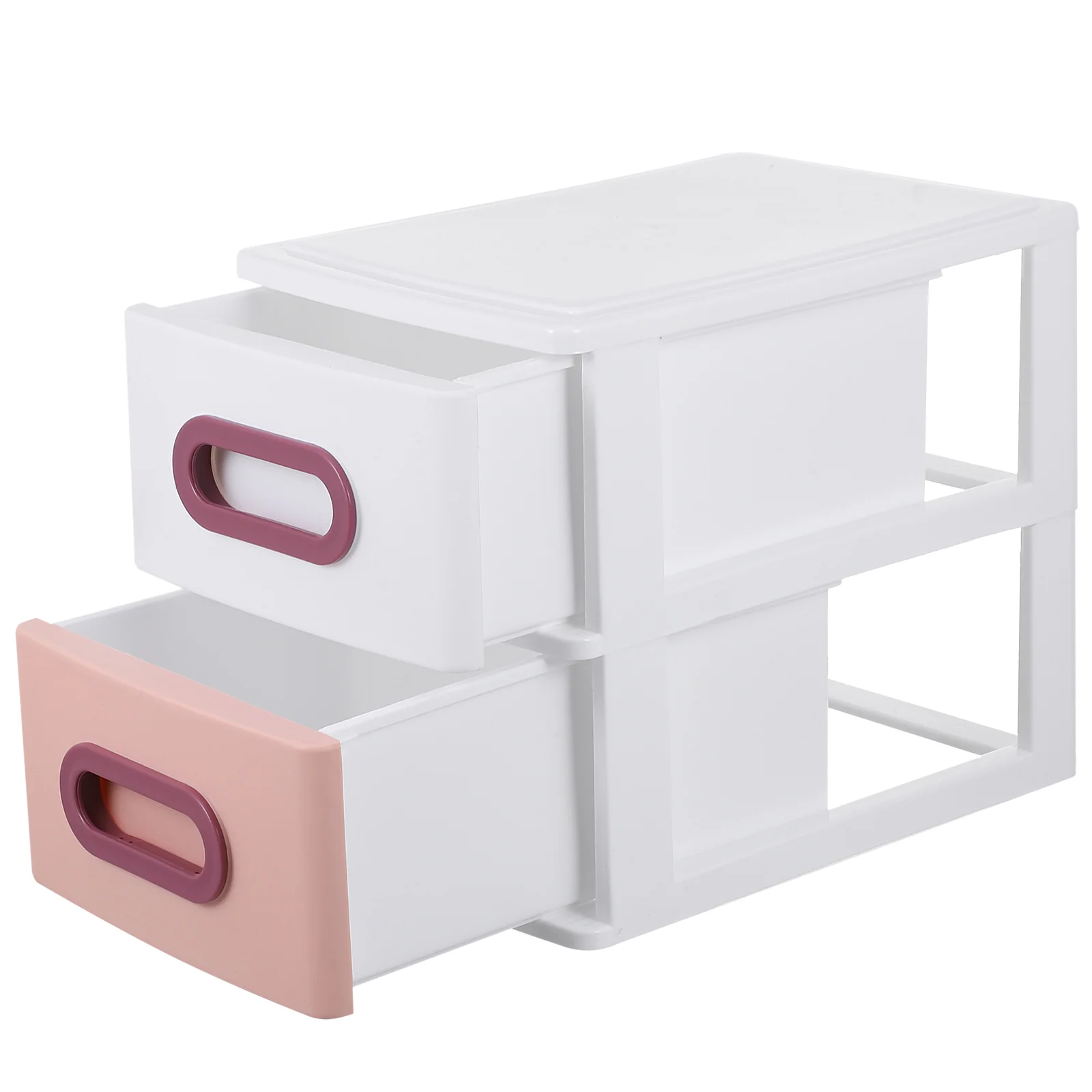 

Plastic 2-Drawer Jewelry Box Durable Storage Box Desktop Box Cosmetics Box