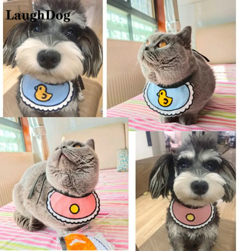 

Слюнявчик для кошек и собак, милый Регулируемый слюнявчик для маленьких собак