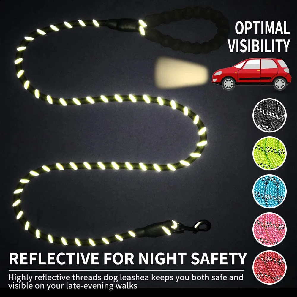 Светоотражающий прочный нейлоновый поводок для собак основная Тяжелая