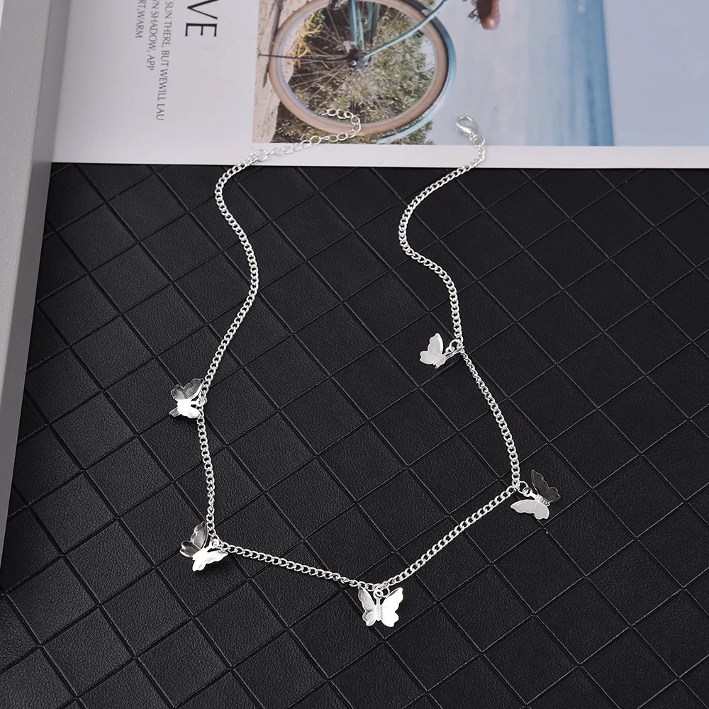 

Popular Girl Necklace 2020 Fashion New Necklace Fresh Wind Love Romantic Sequin Star Butterfly Chain Necklace Women's Clothing