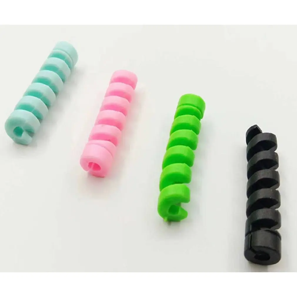 

Lovely Spiral Earphone Winder Mobile Phone Data Line Protection Sleeve