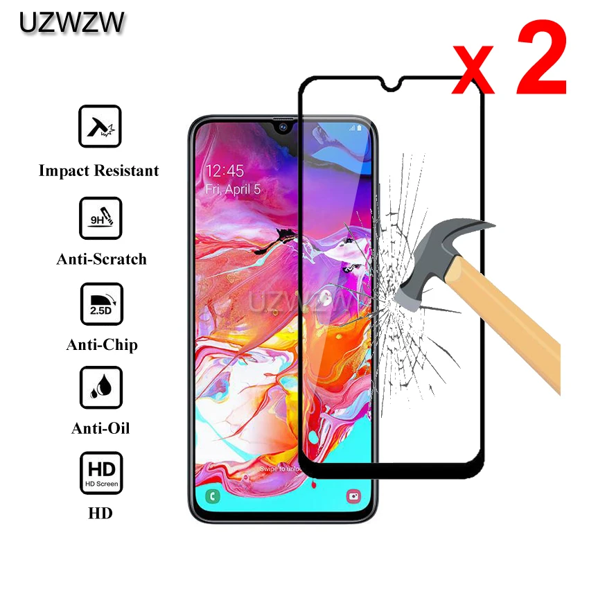 2 шт закаленное стекло для samsung Galaxy A70 A70s Полное покрытие экрана защитное закаленное стекло для samsung Galaxy A70 A70s стекло