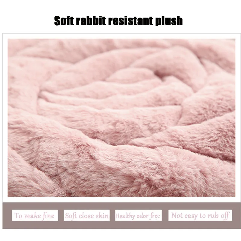 Плюшевая простая розовая плюшевая подушка в японском стиле для стула