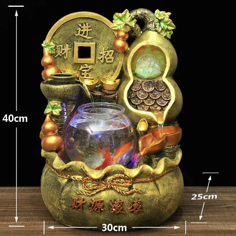 

Lotus Leaf Decorative Fountain Fish Tank Pavilion of Regimen New Chinese Opening Gift Flowing Water