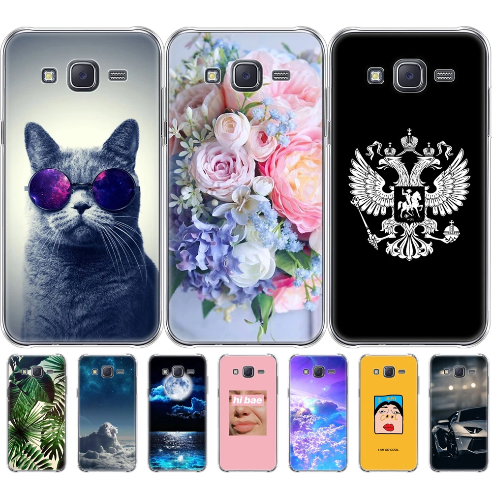 Силиконовый чехол для Samsung Galaxy J5 SM-J500F мягкий ТПУ телефона 2015 задняя крышка 360