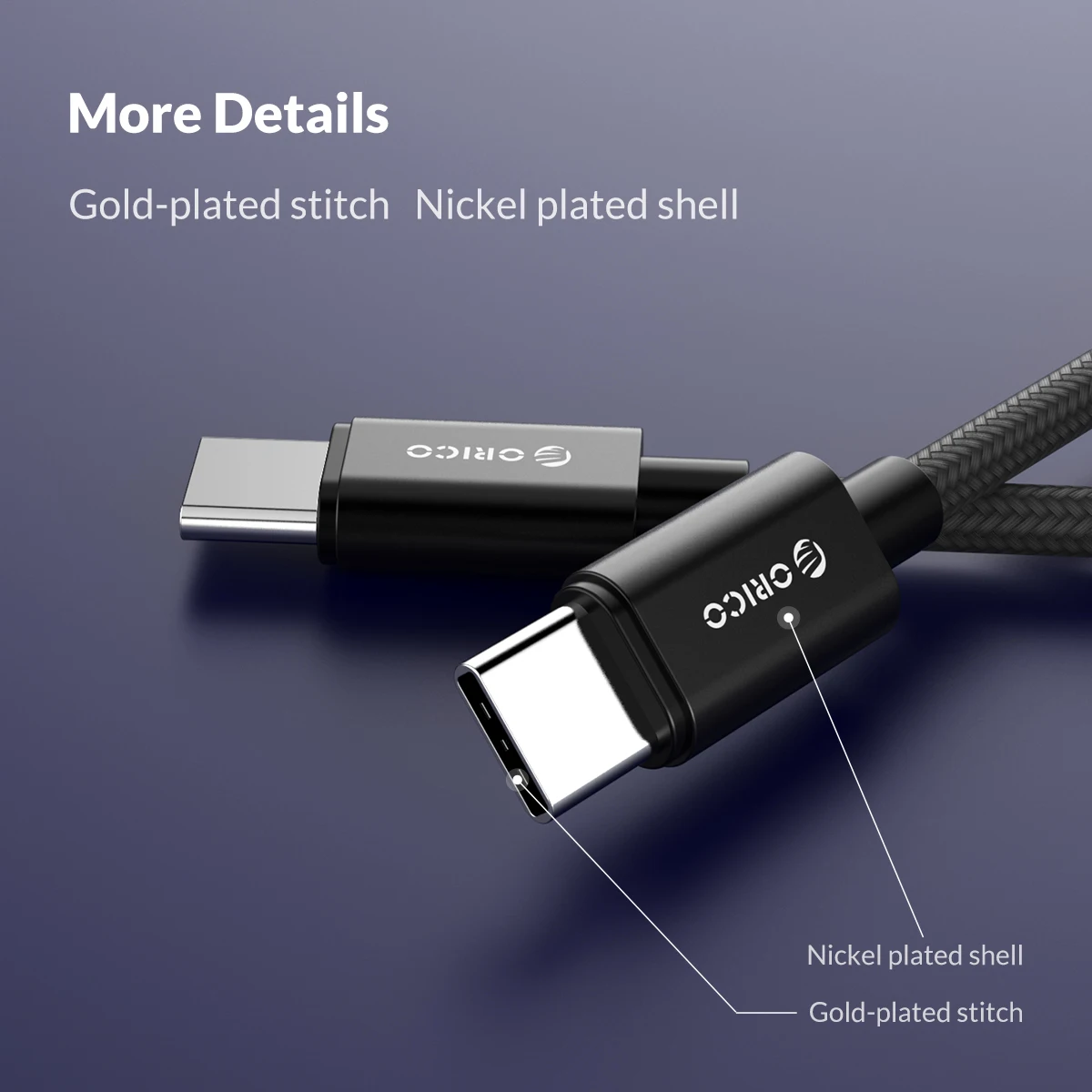 Orico кабель usb type C to type C QC3.0 5A для huawei mate 20 Redmi K20 Note7 Быстрая зарядка 3,0 кабель для быстрой зарядки для MacBook Pro