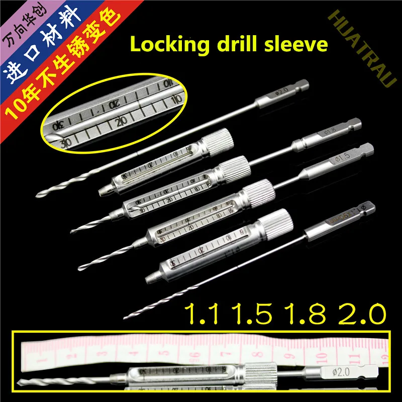 

Orthopedic instruments medical 1.1.5 1.8 2.0 locking drill sleeve with depth drill to guide Ao radius and ulna