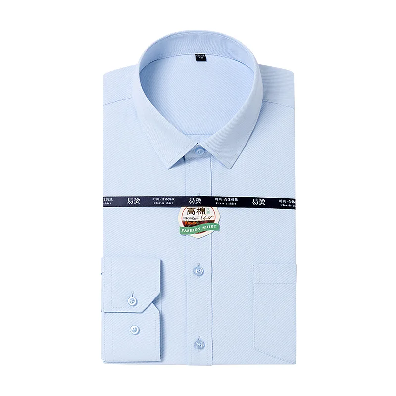 

2020 men's new large size long sleeve work shirt men's business professional no iron shirt slim suit white inch shirt