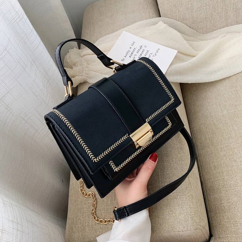 Женская сумка из ПУ кожи с металлической цепочкой | Багаж и сумки