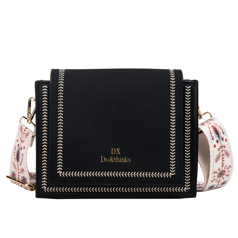 

Модная полированная маленькая сумка для женщин 2019 Новый стиль ретро маленькая квадратная широкополосная сумка через плечо