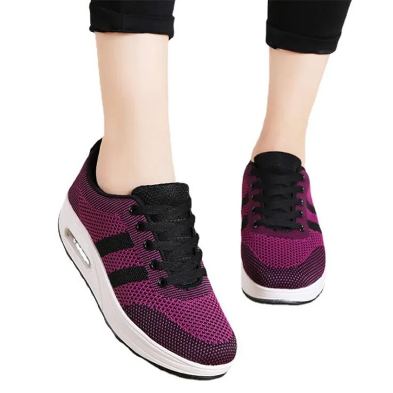 

Women Plus Size Vulcanized Sneakers Fashion Lace Up Comfortable Loafers 2021
