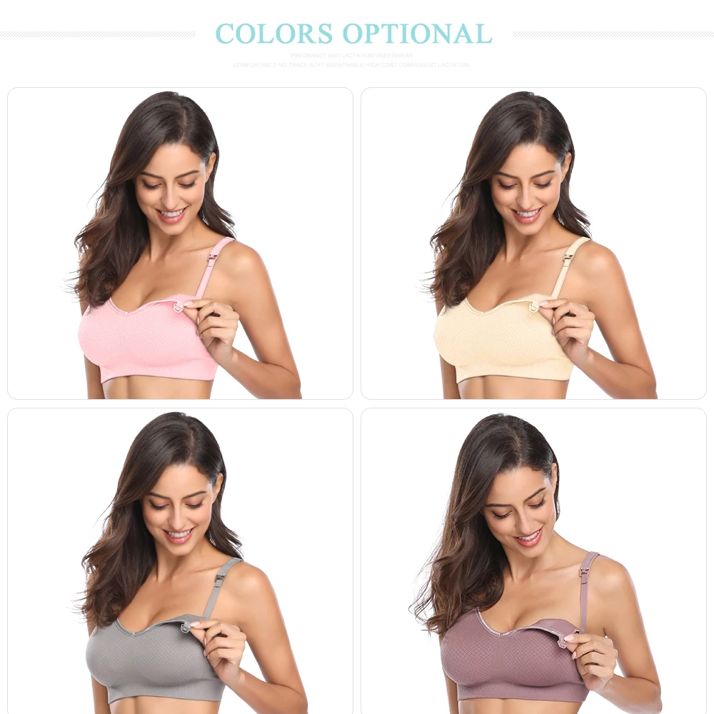 4-Kinds Maternity Nursing Bras Sleeping BreastFeeding For Pregnant Women Underwear Pregnancy Clothes soutien gorge allaitement | Мать и