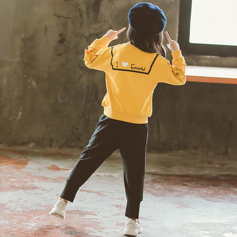 2 шт. детский спортивный костюм для девочек кофта с длинным рукавом и штаны | Мать