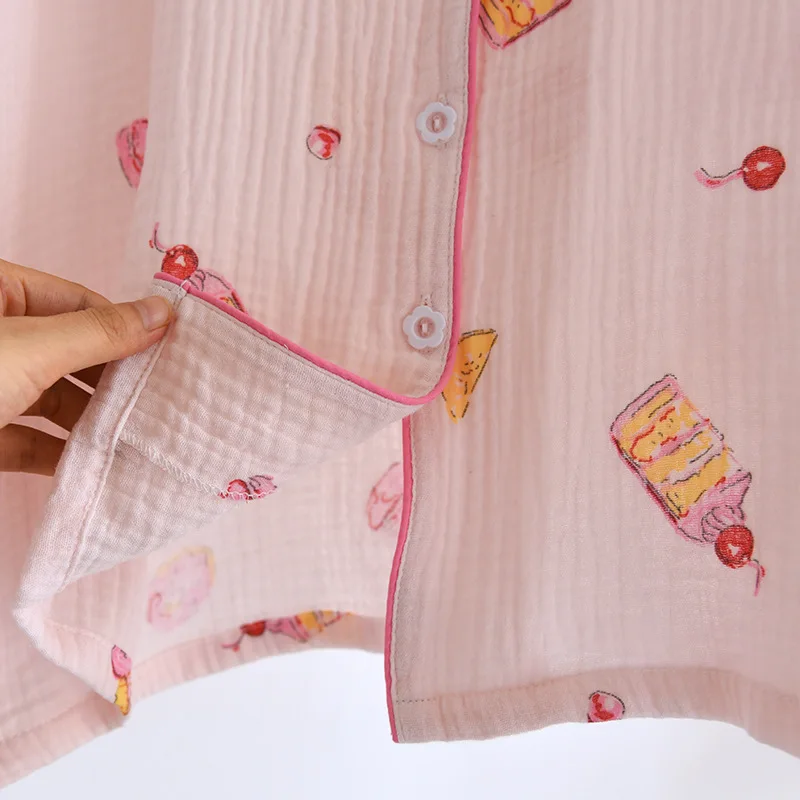 

Pajamas for Women Cotton Nuisette Thin Short-sleeved Shorts Sweet Two-piece Women Clothing Sets Summer Plus Size Pyama Woman Set