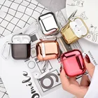 Чехол для наушников Apple Airpods 12, защитный чехол для беспроводных наушников, жесткий чехол с гальваническим покрытием, 10 шт.