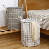 cotton linen laundry basket round cesto ropa sucia cesta plegable kosz na zabawki waterproof cubo ropa sucia clothes organizer