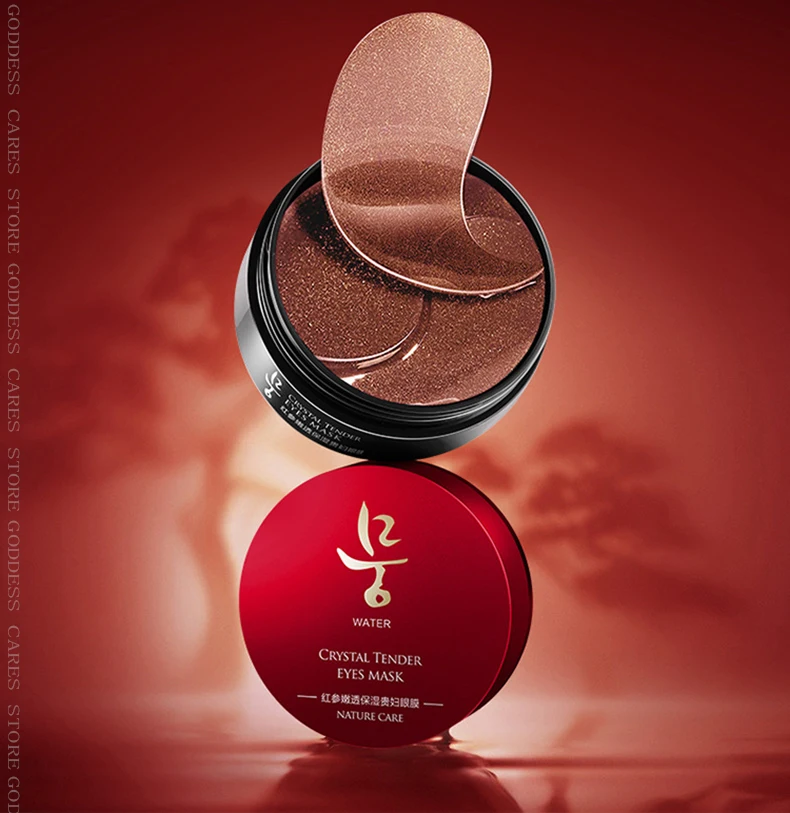 Коллагеновый пластырь для глаз для женьшеня 60 шт. увлажняющий гидрогелевый Антивозрастной уход маска для глаз под Кореей гелевые Пластыри для удаления темных кругов Q