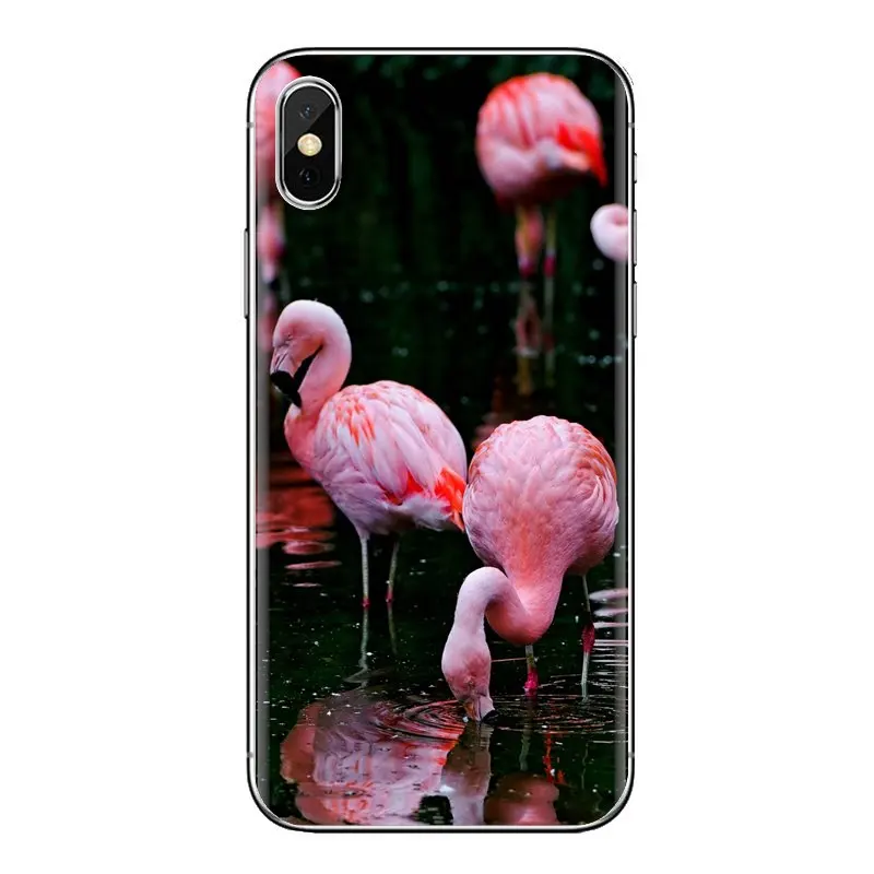 Танцы Фламинго платье с полосками и цветами Розовый силиконовый чехол для Samsung