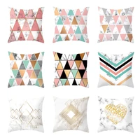 45x45cm geometric triangle printing pillowcase polyester peachskin bedroom office sofe pillow case car cushion cover home decor