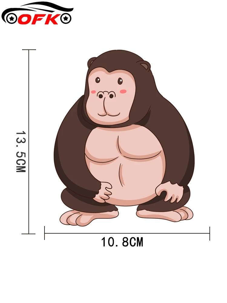 

Cute Gorilla Animal Car Sticker PVC Decoration Decal 13.5cm*10.8cm