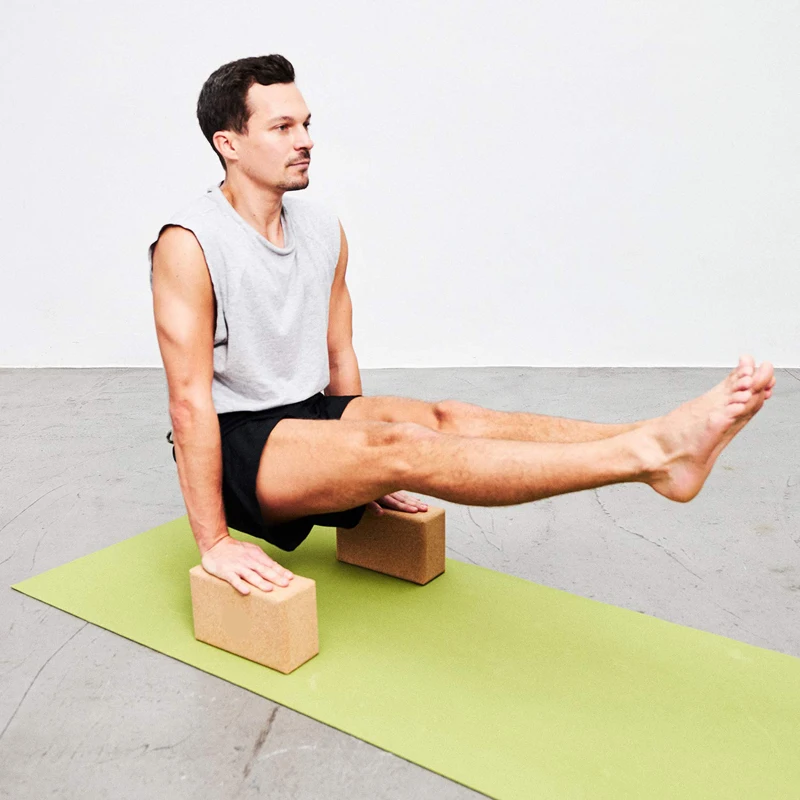 Пробковые блоки для йоги нескользящий кирпич из натурального дерева пилатеса