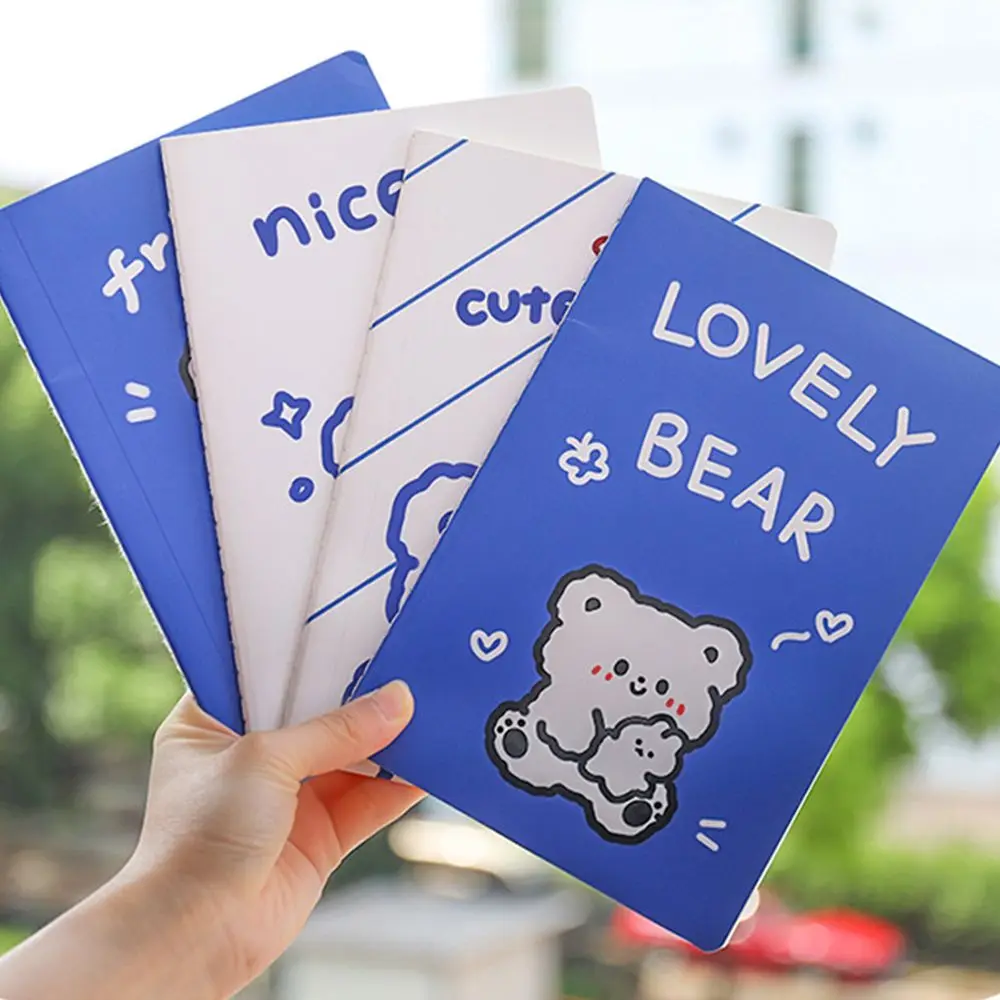 

Portable 30 Sheets Draft Book Cartoon School Stationery Line Paper Bear A5 Notebook Notepad Kawaii Notebook Hand Account Book