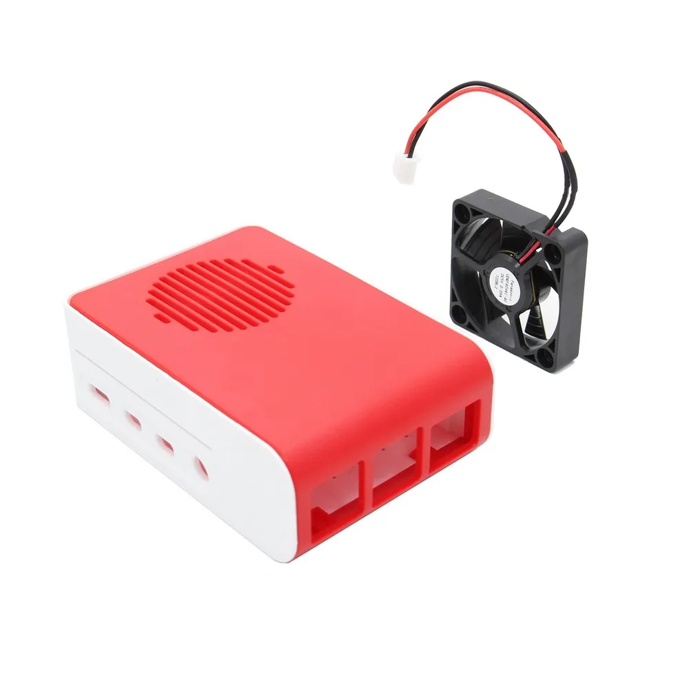 

Raspberry Pi 4 ABS Protective Case/Box with DC 5V 4010 Cooling Fan for Raspberry Pi 4 Model B Only