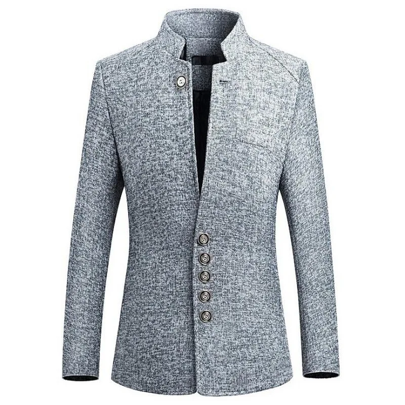 

2020 New fashion Solid Men Suit Jacket Collar Slim Fit Tuxedo Men Blazer Jacket Autumn Winter Casual Blazer Men Coat Plus Size