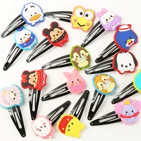 disney cartoon childrens hair clip donald duck daisy pooh bear piglet dumbo silicone hairpin hair clip