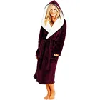 Зимний халат из 100% хлопка, зимний халат, махровый длинный плотный халат, одежда для сна для мужчин и женщин, повседневная одежда для сна