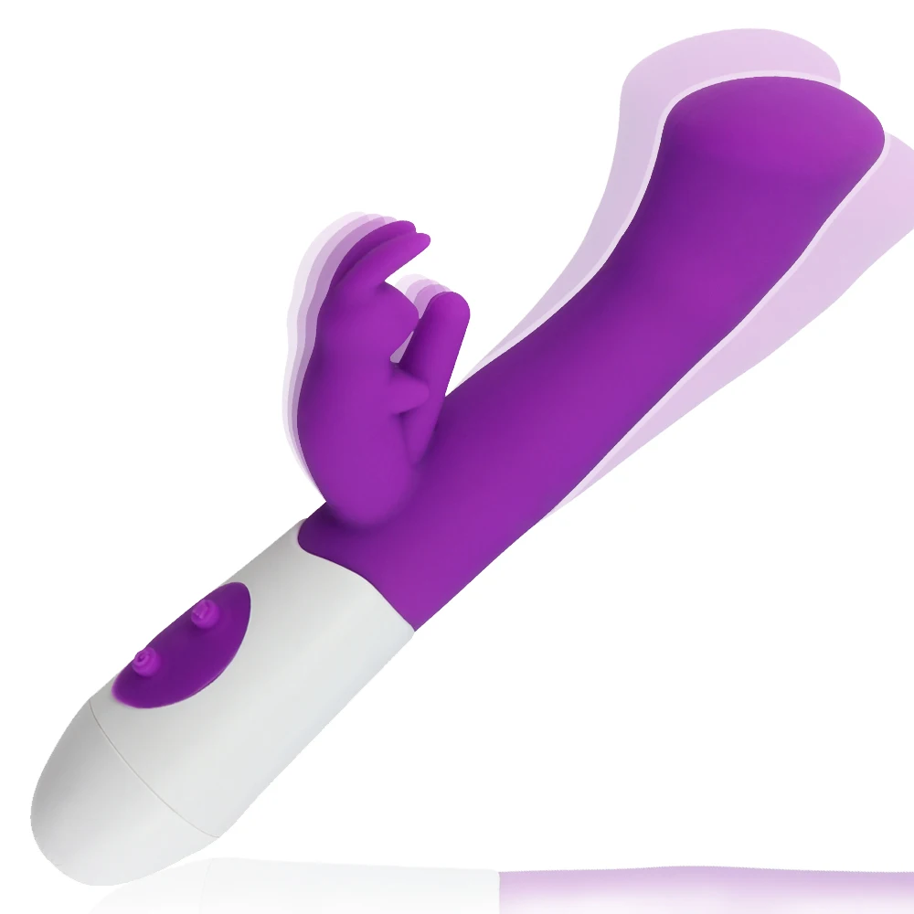 Вибратор-кролик Man nuo двойного действия фаллоимитатор для массажа клитора и точки