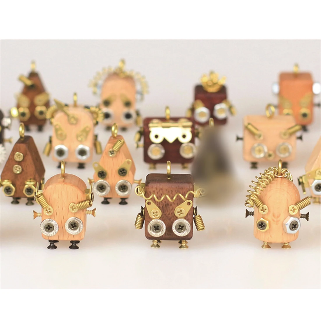 

20Pcs DIY Creative Handmade Wooden Robot Model Kit Metal Assembly Crafts For Home Decor Children Education Toys-Upgraded Version