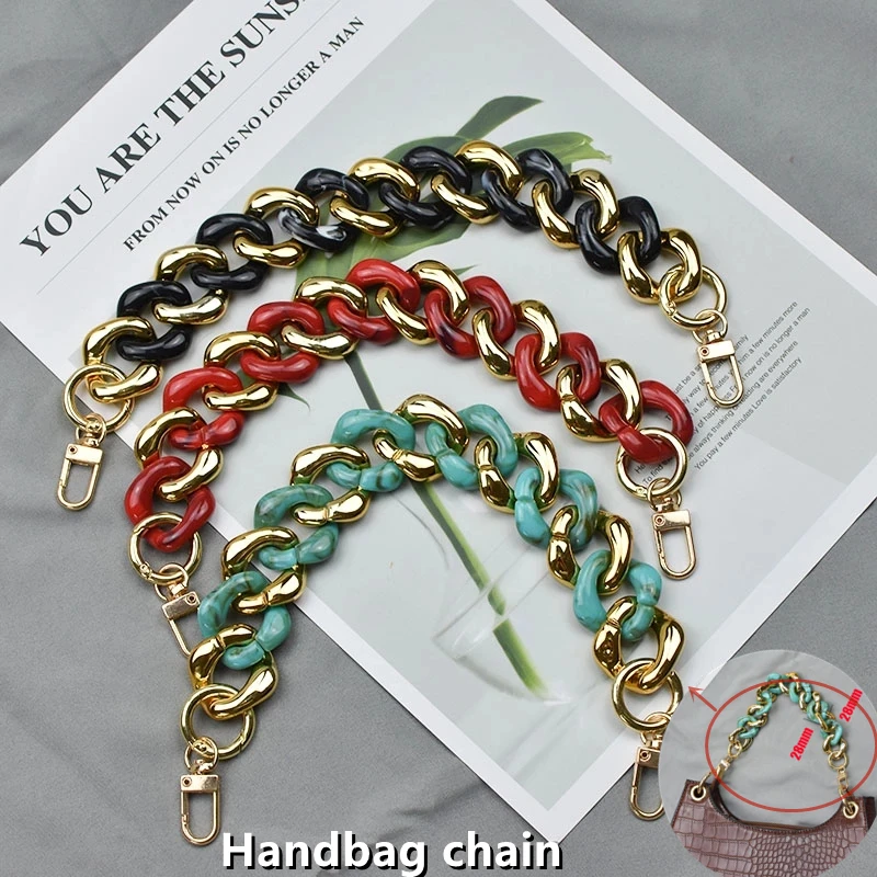 

Resin Metal Handbag Chain Replacement Purse Strap for Women Shoulder Bag Detachable Handle Chains Accessory