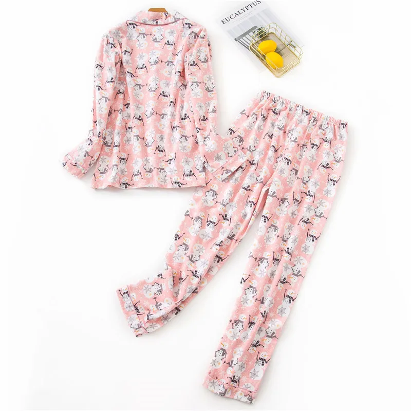 Весна 2020 женские повседневные пижамные комплекты с мультяшным рисунком женская