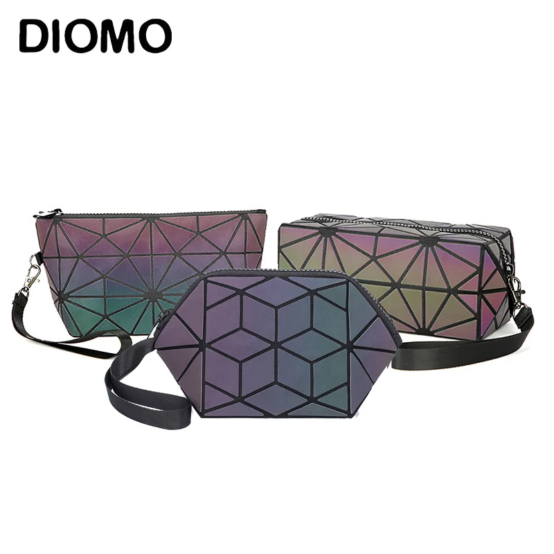 DIOMO 3 шт./компл. женские дизайнерские сумки модные светящиеся геометрические